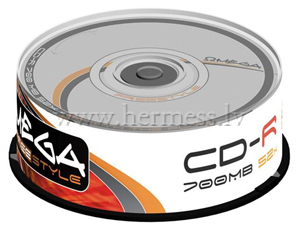 Diski CD-R, Cakebox 25gab.